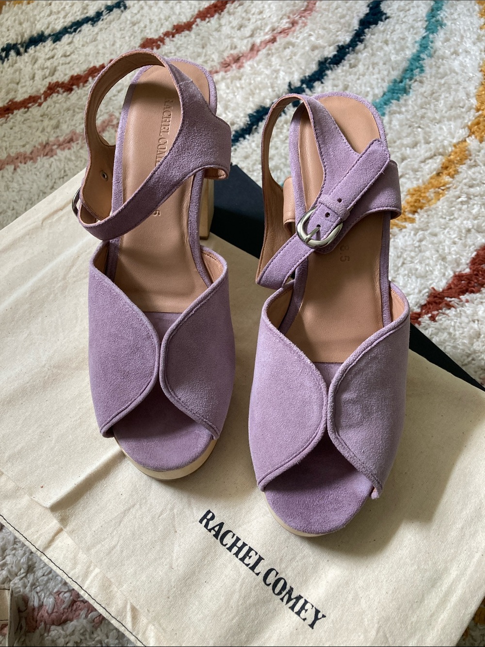Rachel Comey Roddick Suede Heel Lilac - Picture 2 of 9